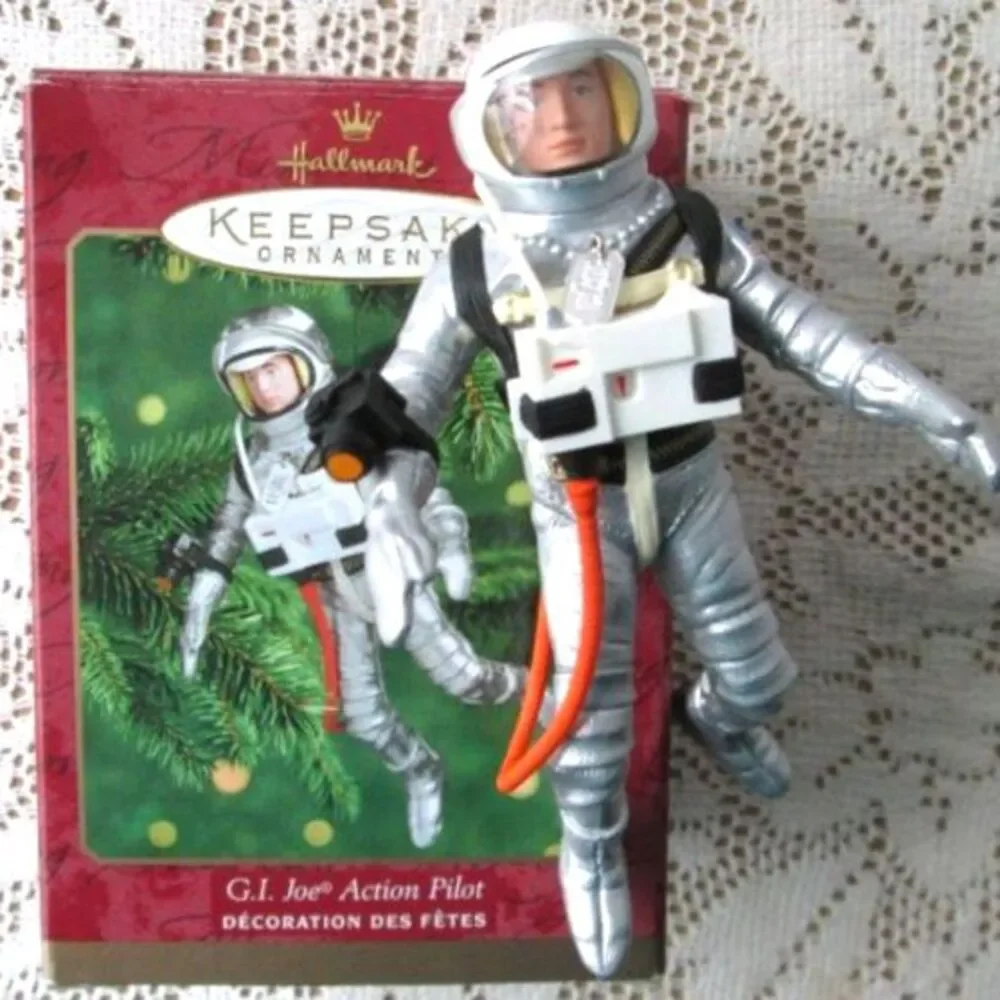 Vintage G.I. Joe Action Pilot Hallmark Christmas Holiday Ornament 2000 New Boxed